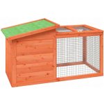 vidaXL Králíkárna hnědá 100,5 x 54 x 55 cm masivní borové dřevo – Zboží Dáma
