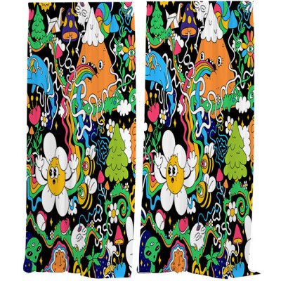 IMPAR Závěsy Psychedelic world (Rozměr : 140x250, Materiál: Interlock) – Hledejceny.cz