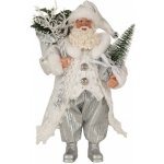 Clayre & Eef Vánoční dekorace taťka Santa Claus v kabátku s dárky a stromkem - 16*10*27 cm – Hledejceny.cz