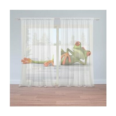 Sablio Záclony Ležící žába: 2ks 150x250cm – Hledejceny.cz