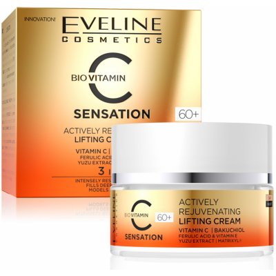 Eveline cosmetics C Sensation 60+ omlazující liftingující pleťový krém s vitamínem C 50 ml – Zboží Mobilmania