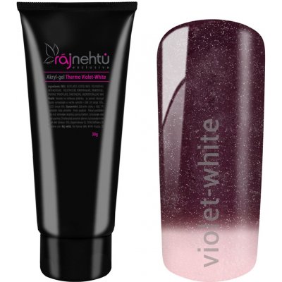 Ráj nehtů Akrylgel v tubě Thermo Violet-White 30 g – Zboží Dáma