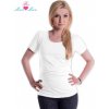 Těhotenské a kojící tričko Be MaaMaa triko Joly bavlna nejen pro těhotné bílé