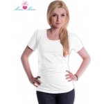 Be MaaMaa triko Joly bavlna nejen pro těhotné bílé – Zboží Mobilmania