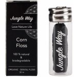 Jungle Way Zubní nit z kukuřičného vlákna se skleněným pouzdrem 18 g – Zboží Dáma