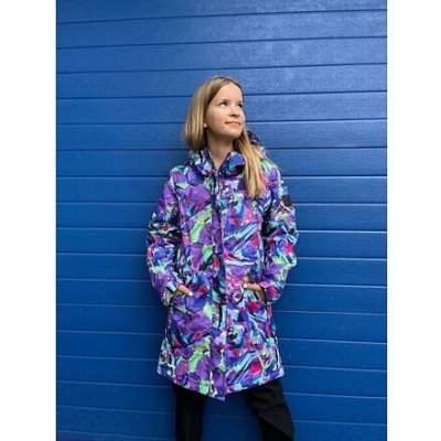 Huppa Janelle dívčí zimní kabát lilac pattern