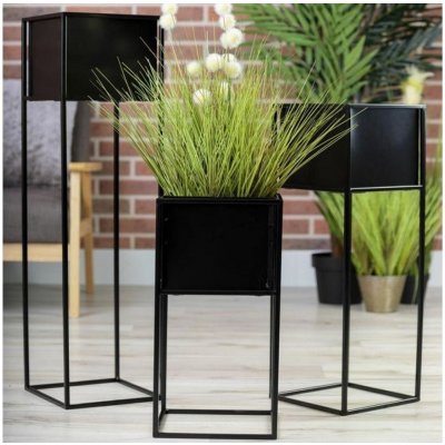 DekorStyle Květinový stojan Willa 50 cm černý – Zboží Dáma