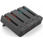 iPega SW2081 Nabíjecí Stanice JoyCon Ovladače Nintendo Switch 1, 2 Black – Sleviste.cz