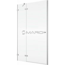 Smart30 Forum Dveře sprchové jednokřídlé s pevnou stěnou MA13L 80 x 200 cm, levé, profil: aluchrom, výplň: čiríé sklo MA13L0805007