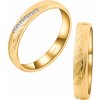 Prsteny Olivie Snubní stříbrný prsten SILVERBOND GOLD 7479