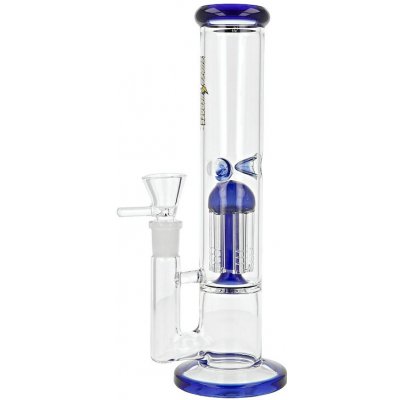 Super Heroes Skleněný bong s perkolací Straight Blue Ice+Pwrc. 25cm – Sleviste.cz