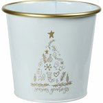 Home Styling Collection Kovový vánoční kbelík bílý 15 x 17 cm – Hledejceny.cz