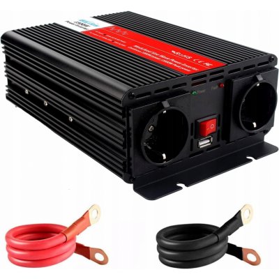 Carspa P1500U-12, 12V/230V+USB, 1500W, čistá sinusoida – Sleviste.cz