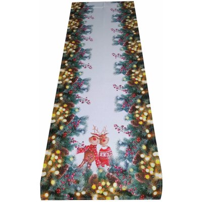 Mybesthome Ubrus běhoun Christmas Friends 40x180cm – Zboží Mobilmania