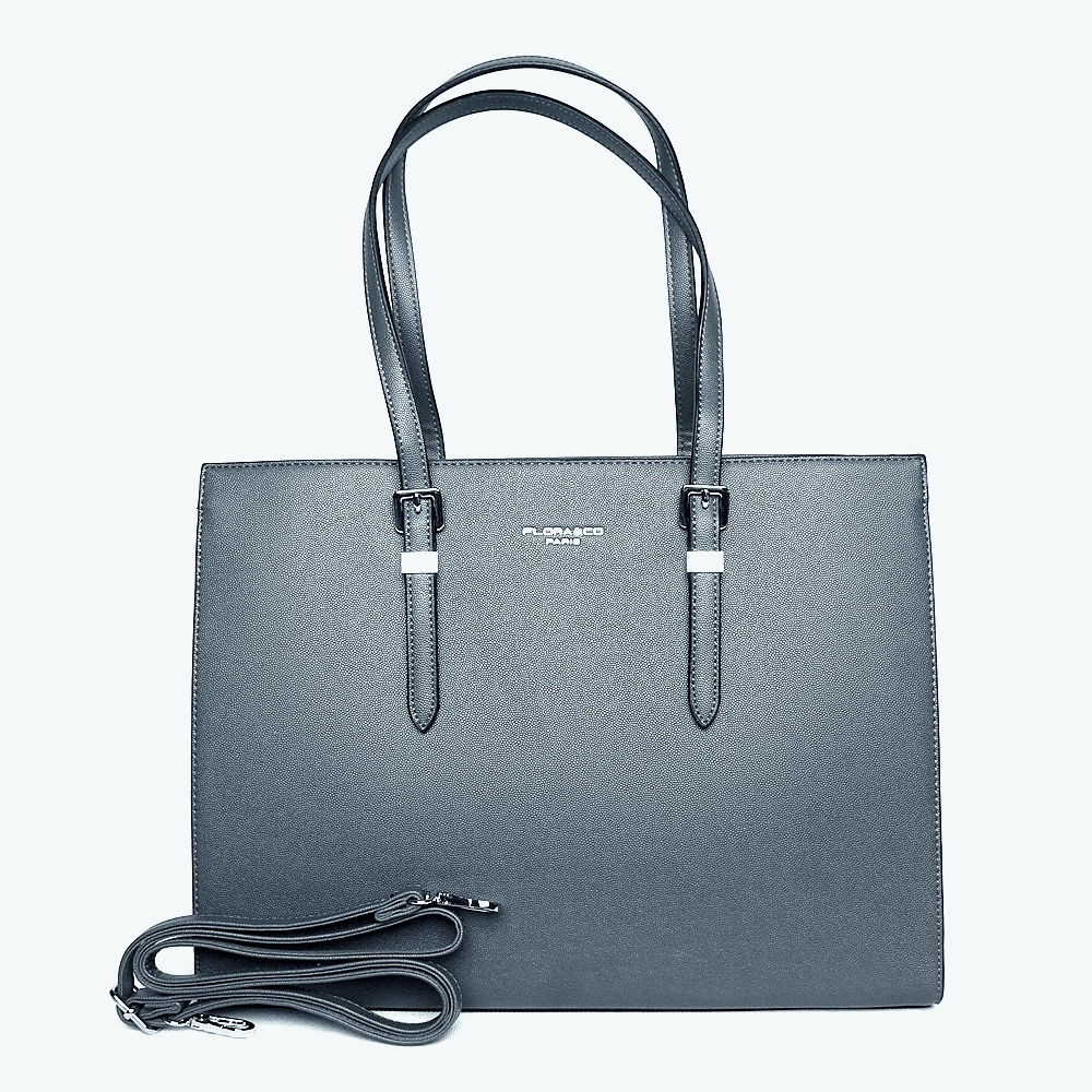 Flora & Co dámská velká elegantní kabelka na rameno X8022 šedo-modrá