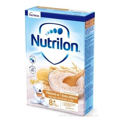 Nutrilon obilno-mléčná kaše piškotová se 7 druhy obilovin, bez palmového oleje 225 g – Sleviste.cz