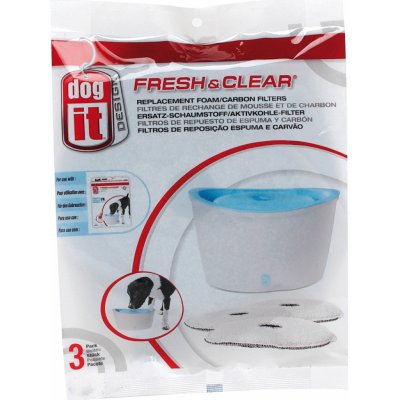 Dogit Fresh&clear náhradní filtr molitan+uhlí do fontány velké 3 ks – Zboží Dáma