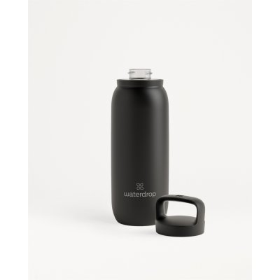 Waterdrop Izolační Funkční Termoska + Funkční Víčko na pití s Pítkem 600 ml černá – Zbozi.Blesk.cz