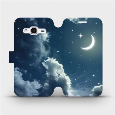 Pouzdro Mobiwear Parádní flip Samsung Galaxy J3 2016 - V145P - Noční obloha s měsícem
