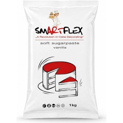 Smartflex Fondán na dort Soft Red vanilkový 1 kg – Zboží Dáma