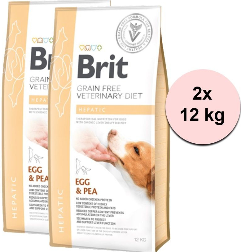 Brit Veterinary Diet Dog Grain Free Hepatic 2 x 12 kg