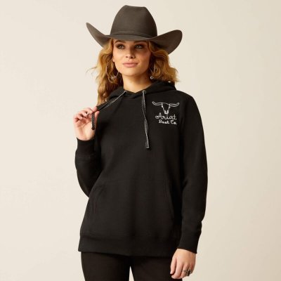 Ariat *W* Mikina WMS Steer Stitch Hoodie dámská černá – Zboží Dáma