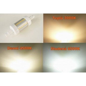 T-LED LED žárovka R7S 78-R7S-E6W Teplá bílá