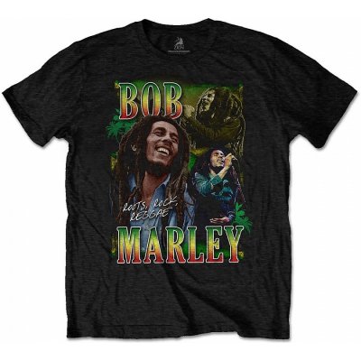 Bob Marley tričko Roots Rock Reggae Homage black – Zbozi.Blesk.cz