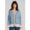 Dámský svetr a pulovr Gant kardigan JACQUARD G KNIT CARDIGAN modrá