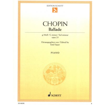 Frédéric Chopin Ballade G Opus 23 noty na klavír