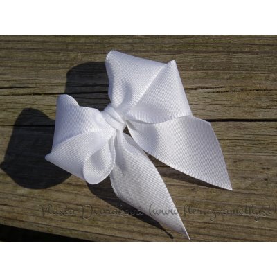 Mašlička textilní taftová - bílá 100 – Hledejceny.cz