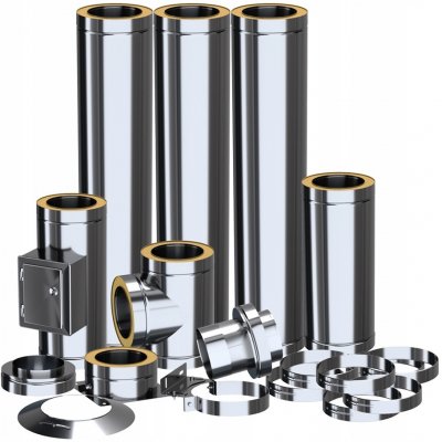 Kratki Systémový komín dvoustěnný 200 mm x 4,5 m – Zboží Dáma