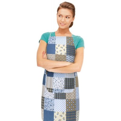 Bellatex Kuchyňská zástěra ADÉLA zástěra 67x84 cm Patchwork modrá – Hledejceny.cz