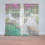 Sablio Záclony Černobílý vodopád: 2ks 150x250cm – Hledejceny.cz