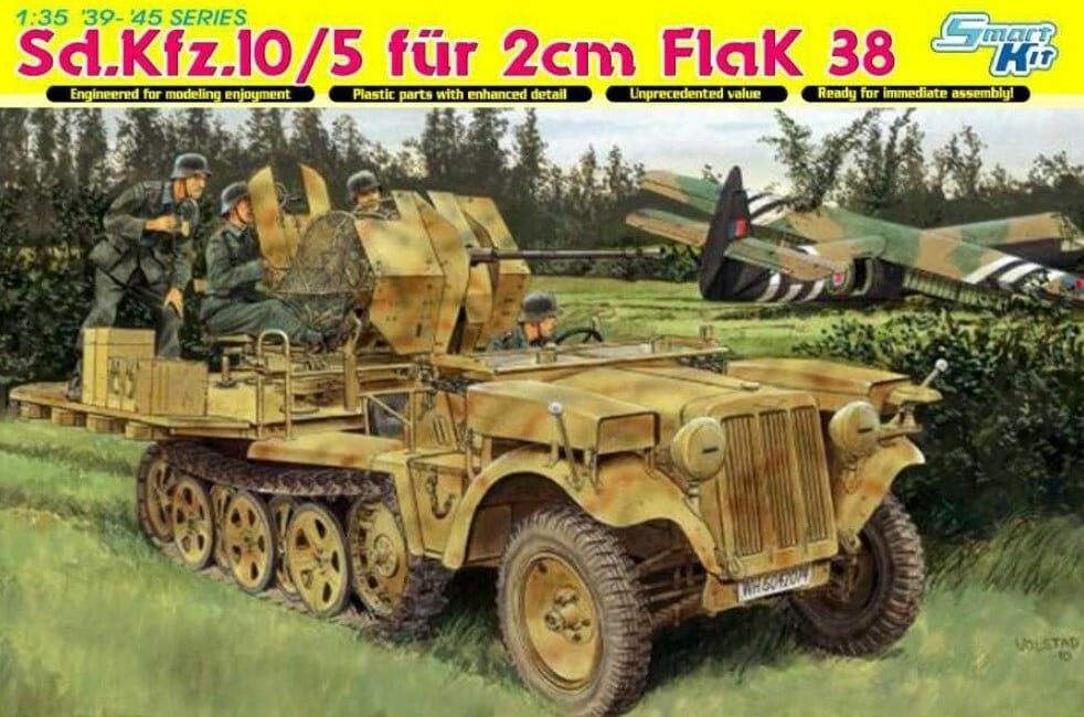 Dragon Sd.Kfz.10/5 für 2cm Flak 38 SMART KIT Model Kit military 6676 1:35