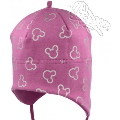 RDX Dívčí kojenecká čepice vázací Miky Fialovo stříbrná – Hledejceny.cz