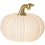 STAR TRADING Svítící LED dekorace Pumpkin 15 cm, bílá barva, porcelán – Hledejceny.cz