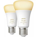 Philips Hue BT LED žárovka E27 9.5W teplá bílá 2ks chytrá LED žárovka 806 lm 2200-6500 K stmívatelná – Sleviste.cz