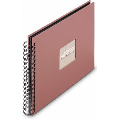 Hama album klasické spirálové FINE ART 28x24 cm, 50 stran, terra, černé listy – Hledejceny.cz