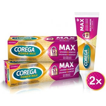 Corega Max upevnění + komfort 2 x 40 g