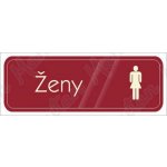 WC ženy, samolepka 200 x 70 x 0,1 mm, zelená – Zboží Dáma