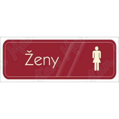 WC ženy, samolepka 200 x 70 x 0,1 mm, zelená – Zboží Dáma