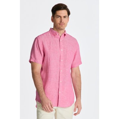 Gant košile reg linen SS shirt růžová – Zbozi.Blesk.cz