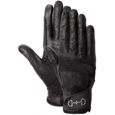 HORZE Dámské rukavice Leather černé – Zboží Dáma
