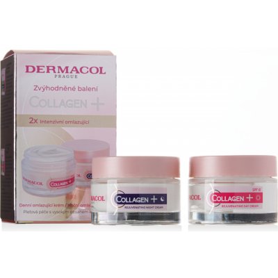 Dermacol Collagen+ denní pleťová péče Collagen+ Rejuvenating SPF10 50 ml + noční pleťová péče Collagen+ Rejuvenating 50 ml dárková sada – Zboží Dáma