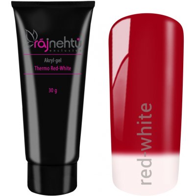 Ráj nehtů Akrylgel v tubě Thermo Red-White 30 g – Zbozi.Blesk.cz