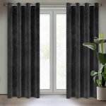 EUROFIRANY ZATEMŇOVACÍ ZÁVĚS NA KROUŽCÍCH RIA 140X250 CM ČERNÁ – Hledejceny.cz
