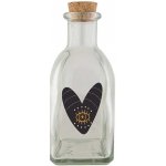 Skleněná lahvička 250 ml - Srdce černé – Hledejceny.cz