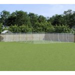 vidaXL Venkovní psí kotec se střechou stříbrný 1200 x 1200 x 250 cm – Zboží Dáma