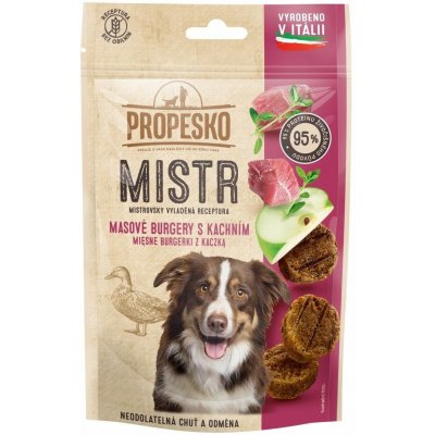 Propesko Dog Mistr burger kachní jablko a tymián 60 g – Sleviste.cz